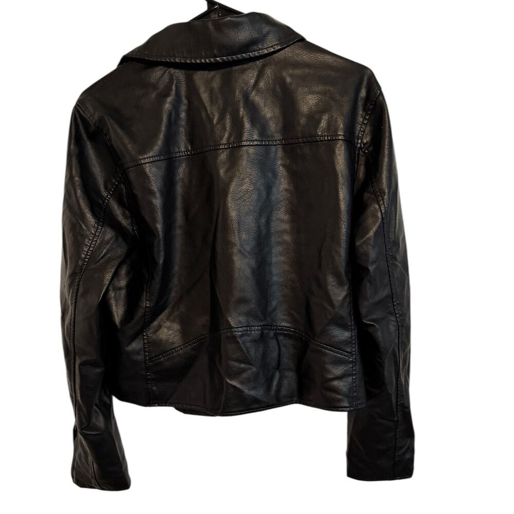 ANTHROPOLOGIE The Saige Faux Leather Motorcycle Jacket MEDIUM - Picture 4 of 13